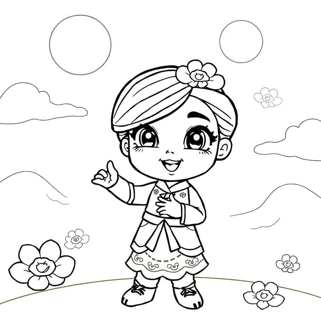 Ni Hao Kai Lan Coloring Pages