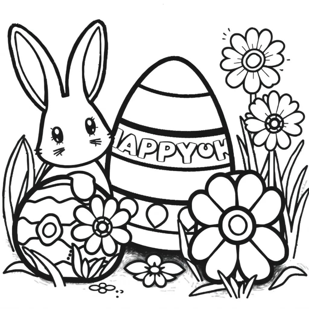 Happy Easter Printable Coloring Pages