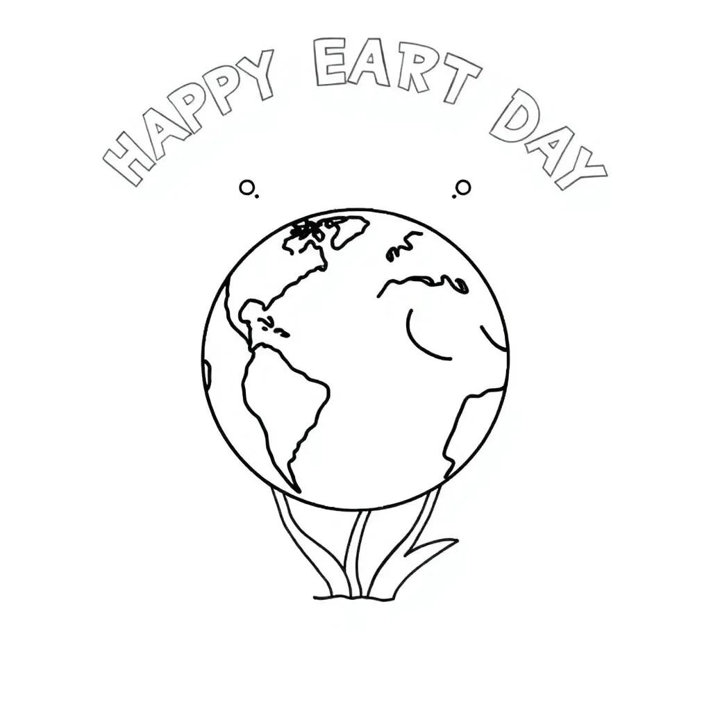 Happy Earth Day Coloring Pages