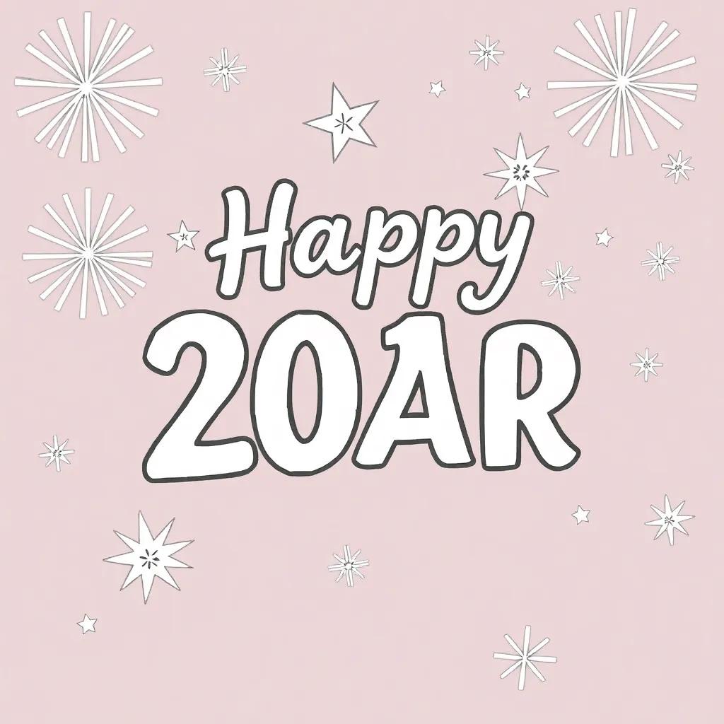 Happy New Year Coloring Pages Printable