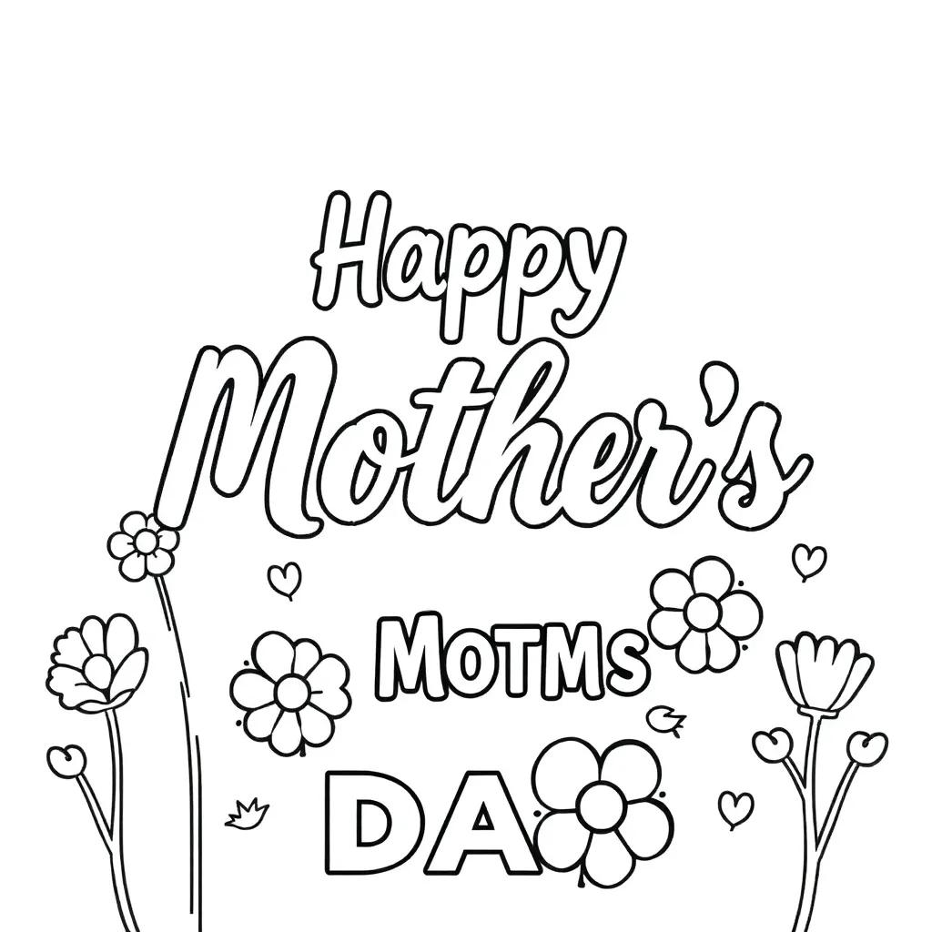 Happy Mother’s Day Coloring Pages Printable