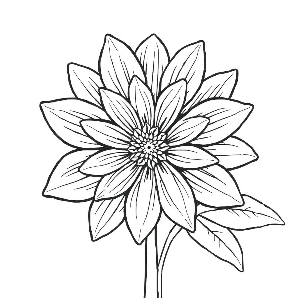 Hard Flower Coloring Pages