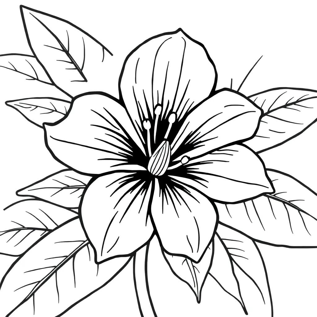 Hawaiian Flower Coloring Pages