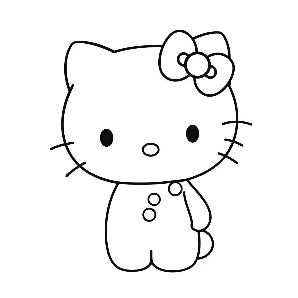 Hello Kitty Boba Coloring Page
