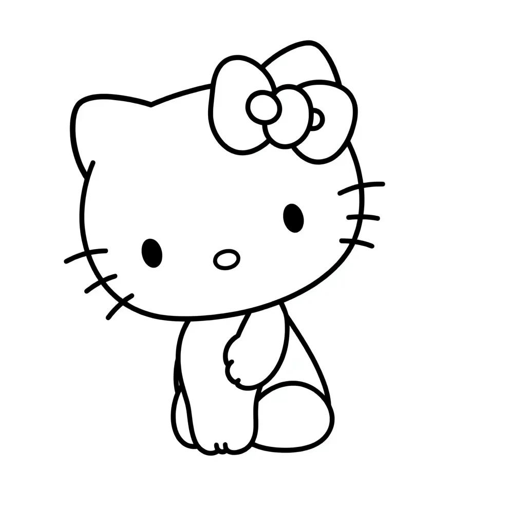 Hello Kitty Drawing Coloring Pages