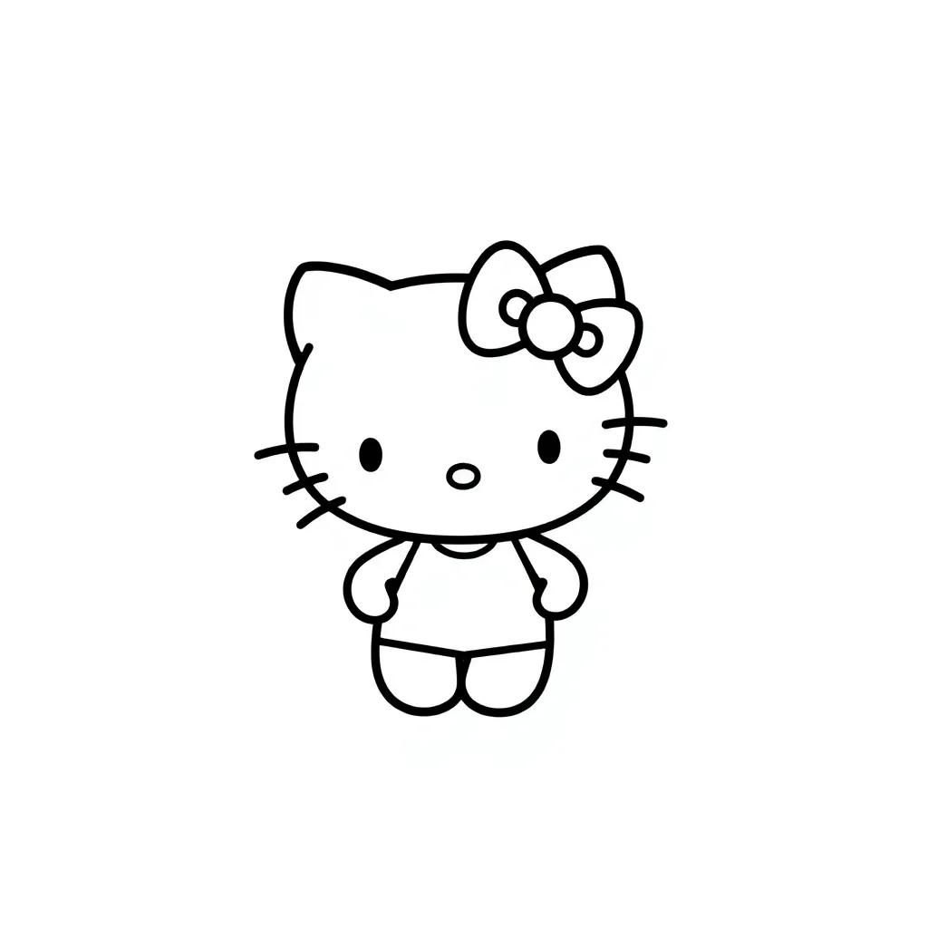 Hello Kitty Heart Coloring Pages