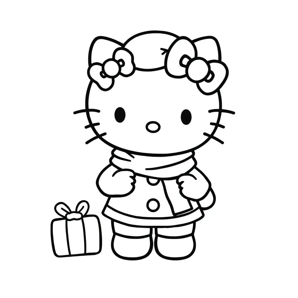 Hello Kitty Christmas Color Pages