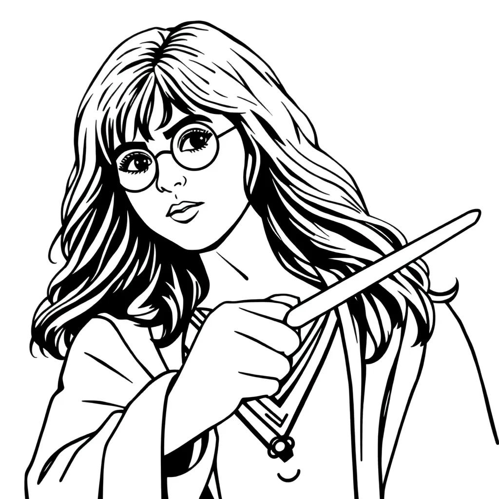 Hermione Harry Potter Coloring Pages