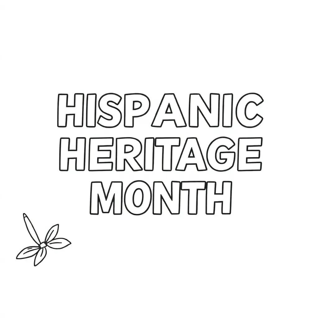 Hispanic Heritage Month Coloring Page