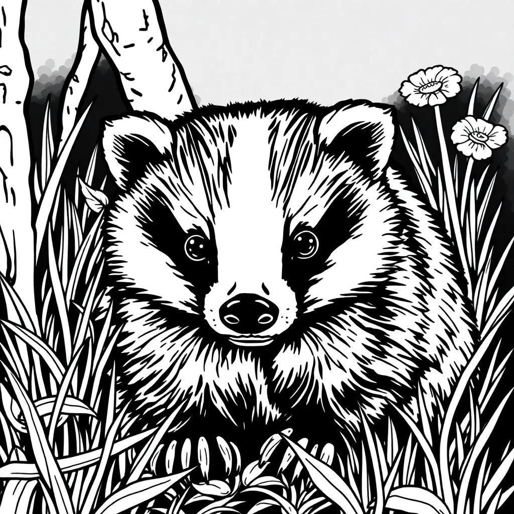 Honey Badger Coloring Page Honey Badger Coloring Page