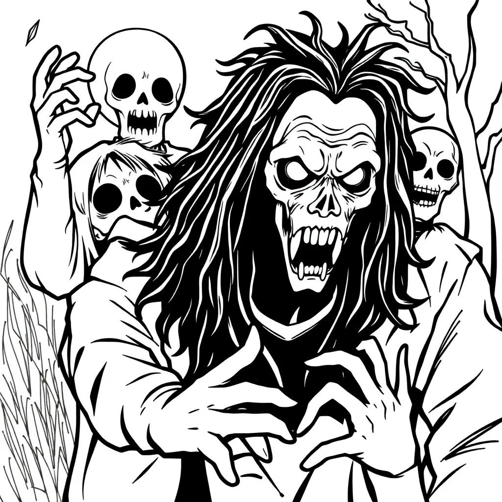 Horror Characters Coloring Pages