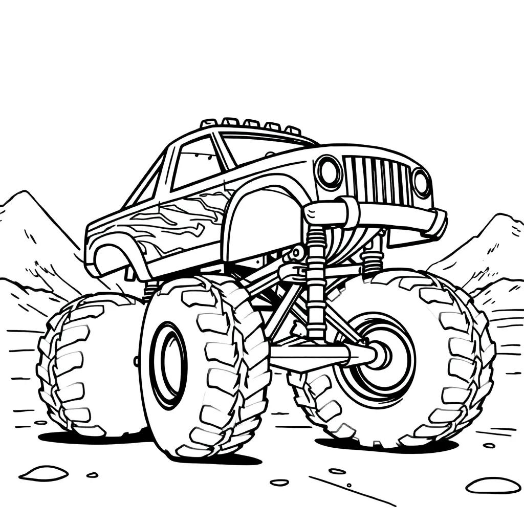 Hot Wheels Monster Truck Coloring Page