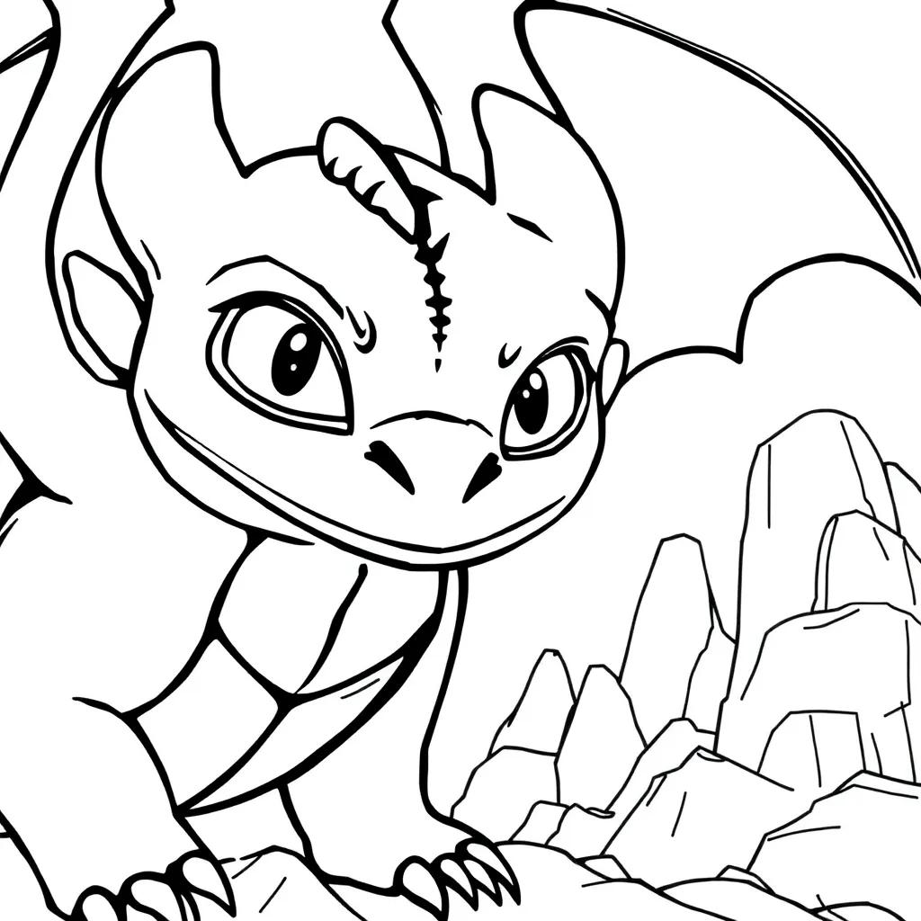 How To Train Your Dragon Coloring Pages Toothless