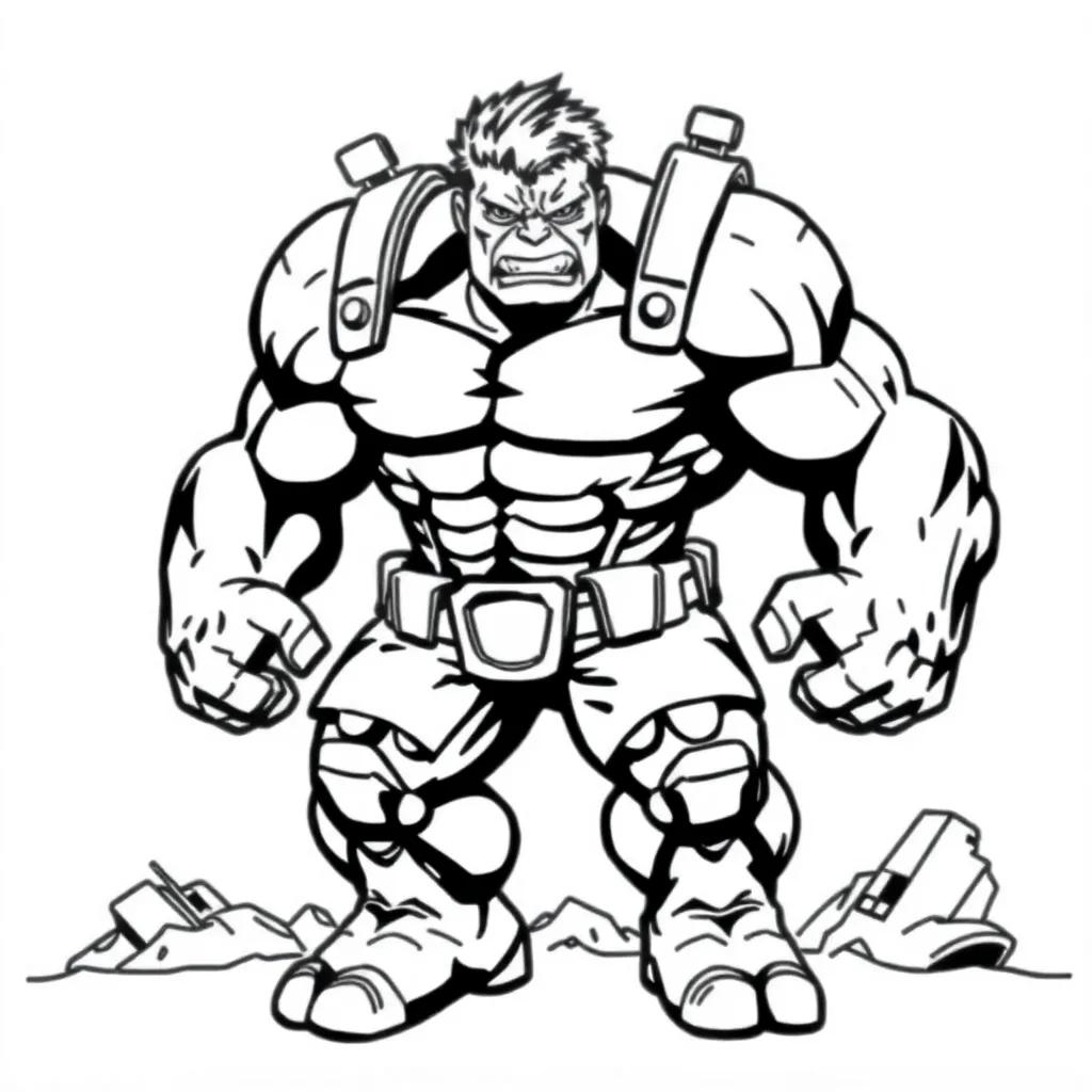 Hulk Buster Coloring Page