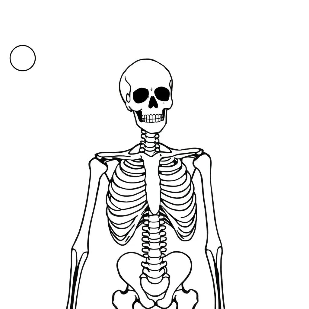 Human Skeleton Coloring Page