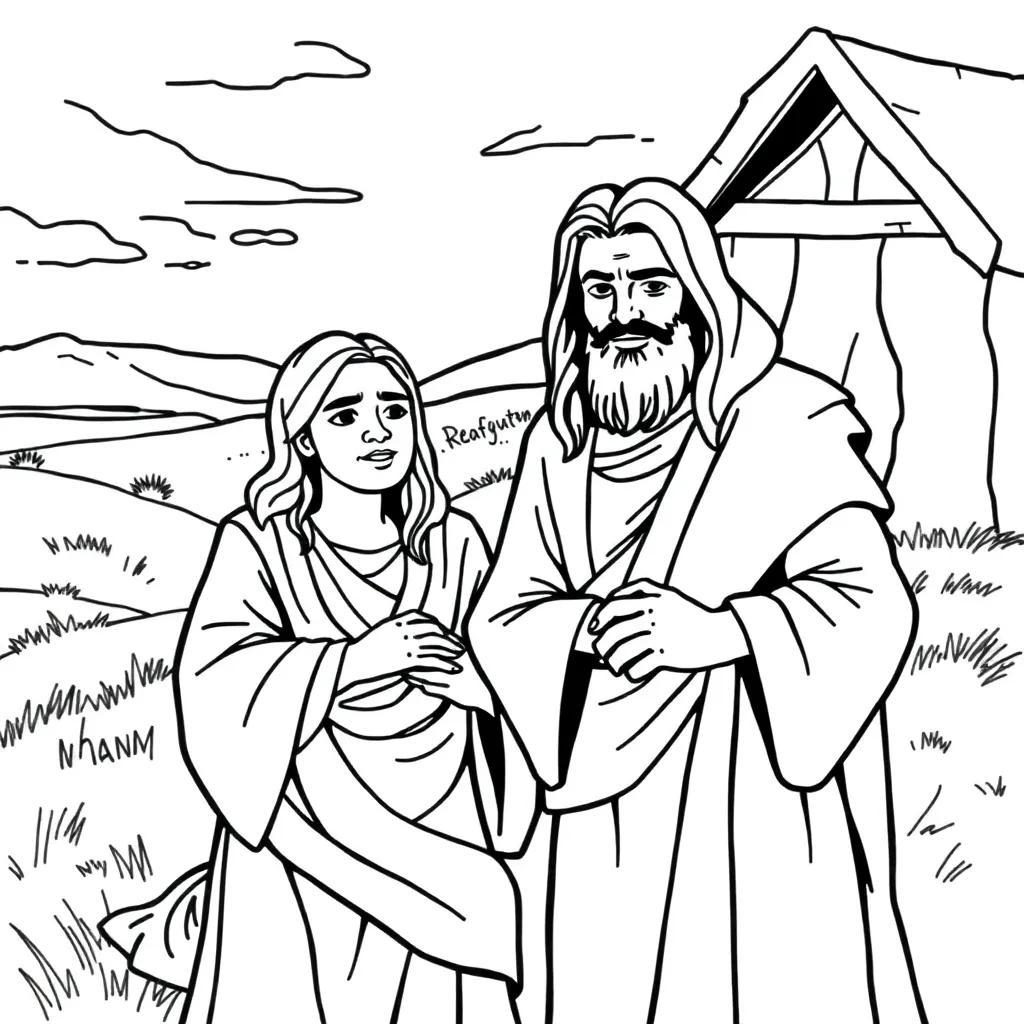 Isaac And Rebekah Coloring Page