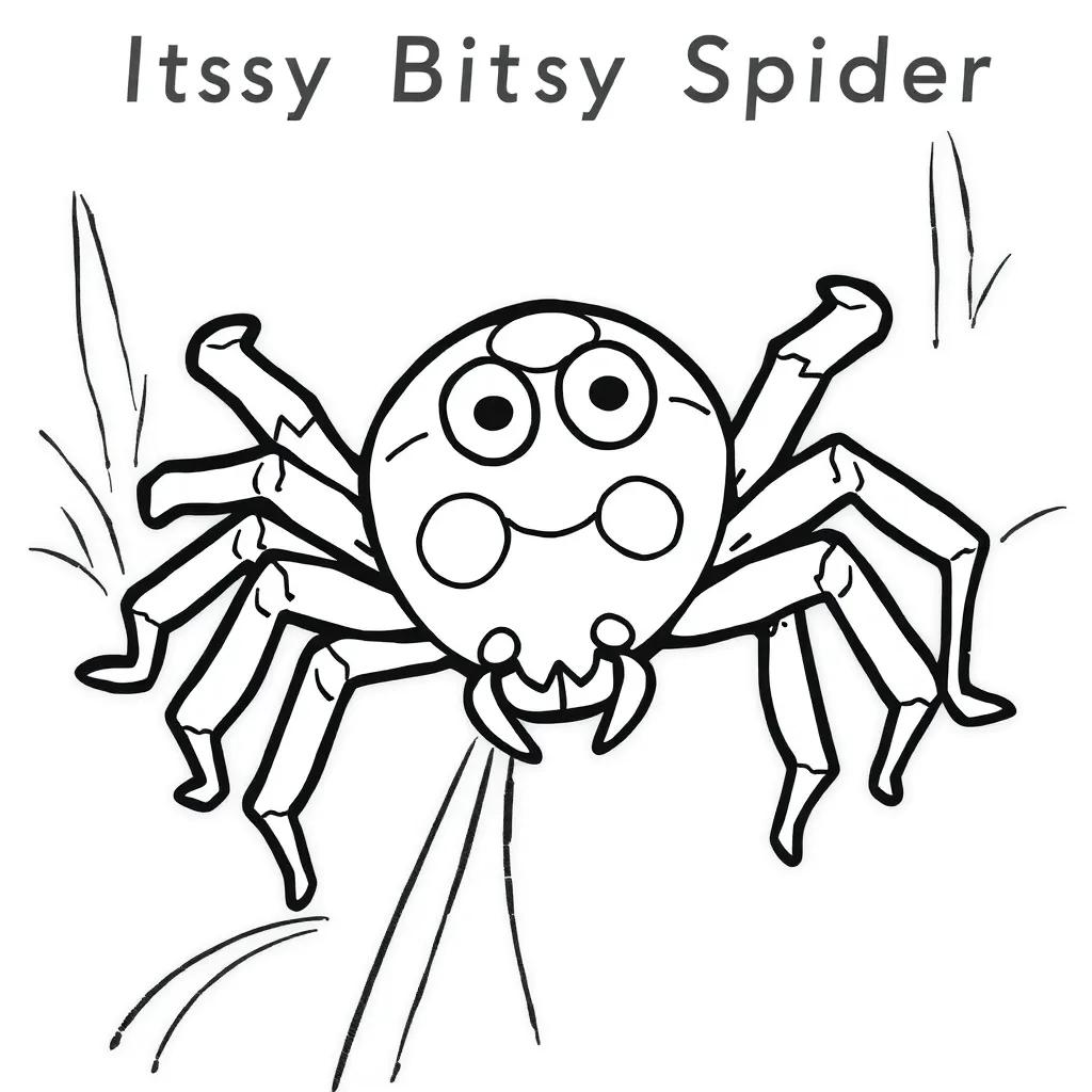 Itsy Bitsy Spider Coloring Page