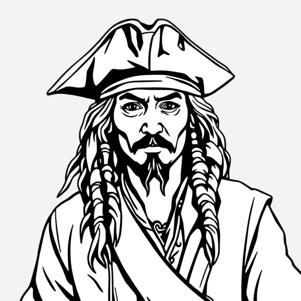 Jack Sparrow Coloring Page