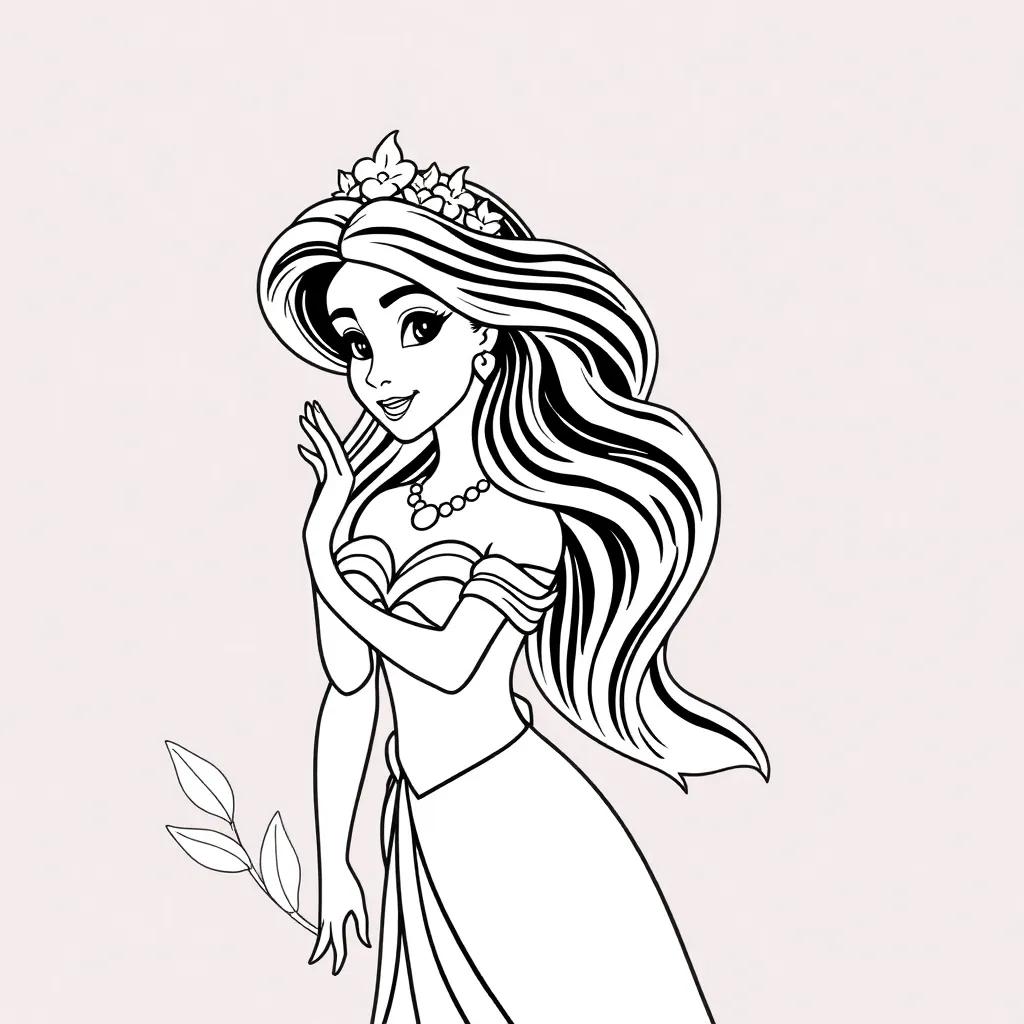 Jasmine Coloring Pages Printable