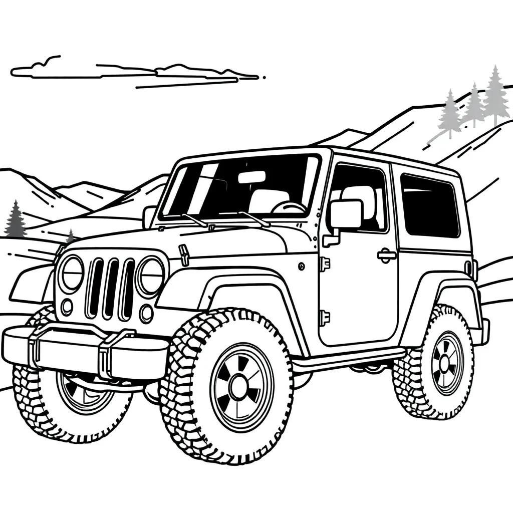 Jeep Wrangler Coloring Pages