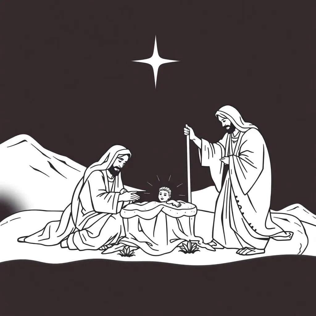 Jesus Birth Color Pages