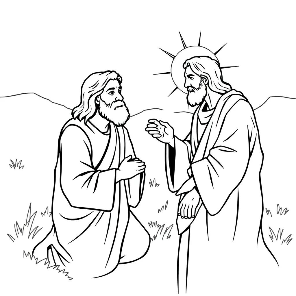 Jesus Healed The Blind Man Coloring Page