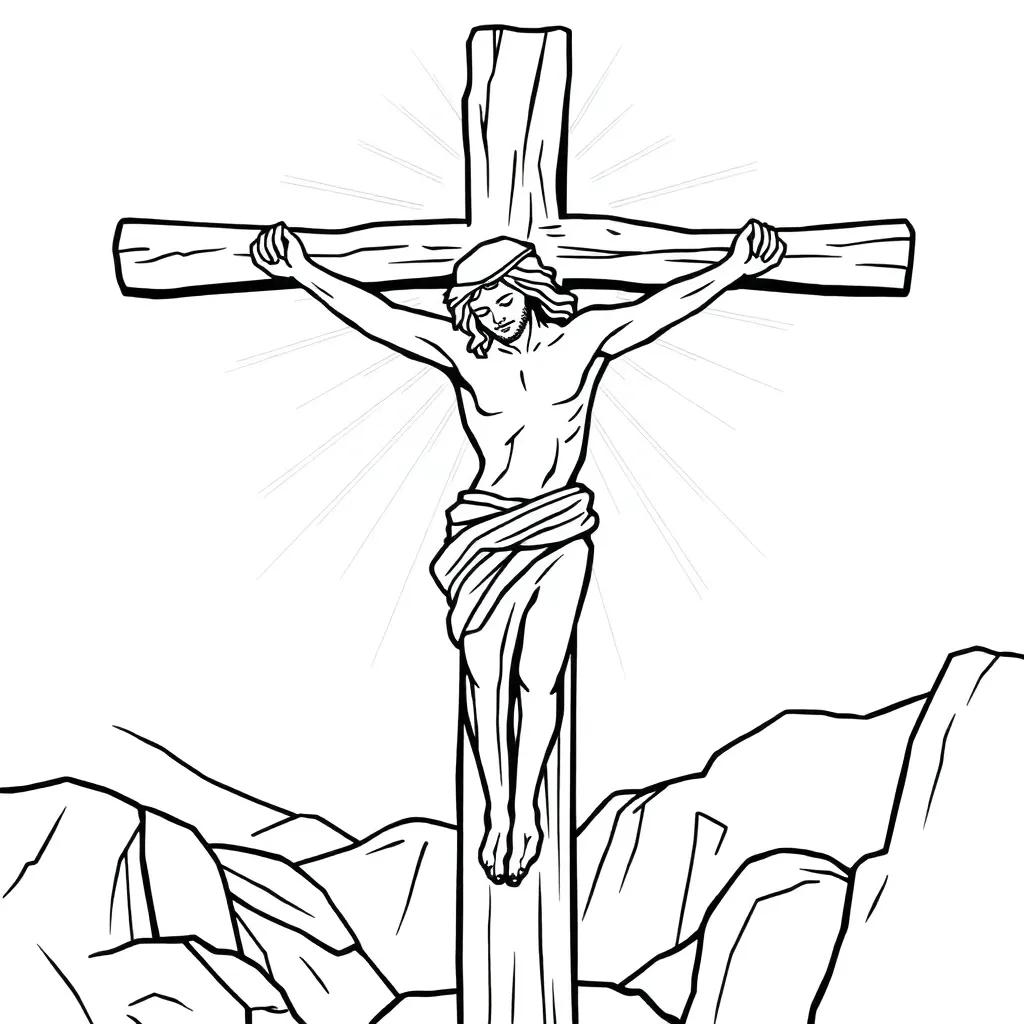 Jesus Crucified Coloring Page Jesus Crucified Coloring Page