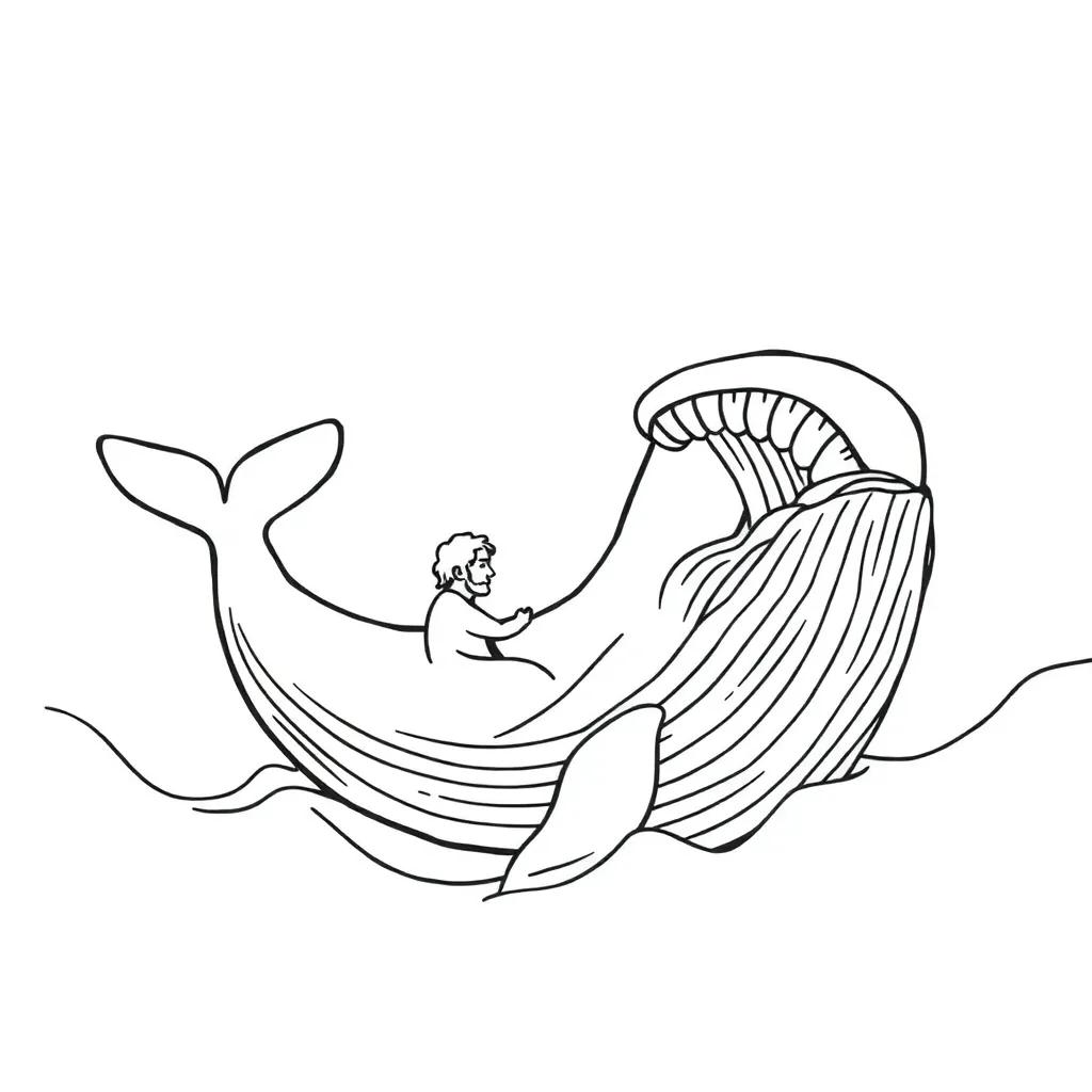 Jonah Inside The Whale Coloring Page