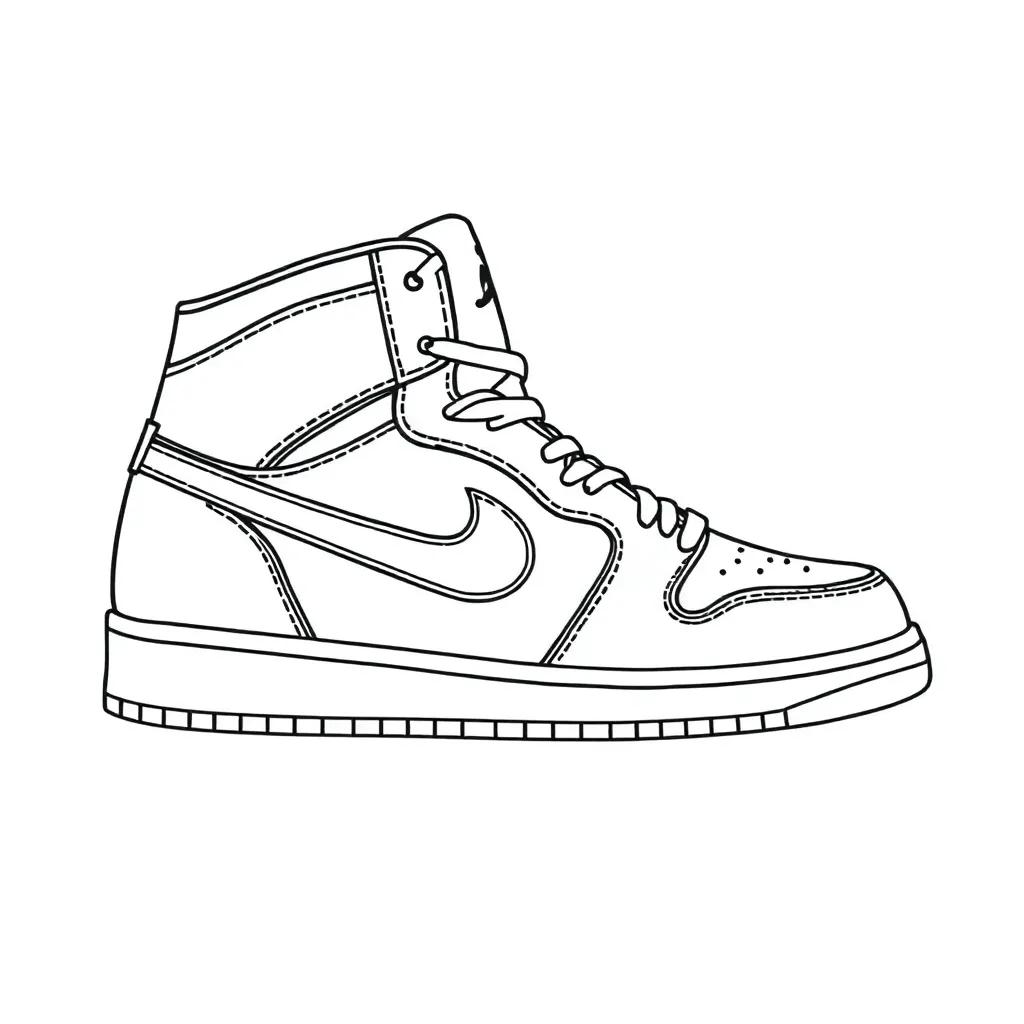 Jordan Shoe Coloring Page