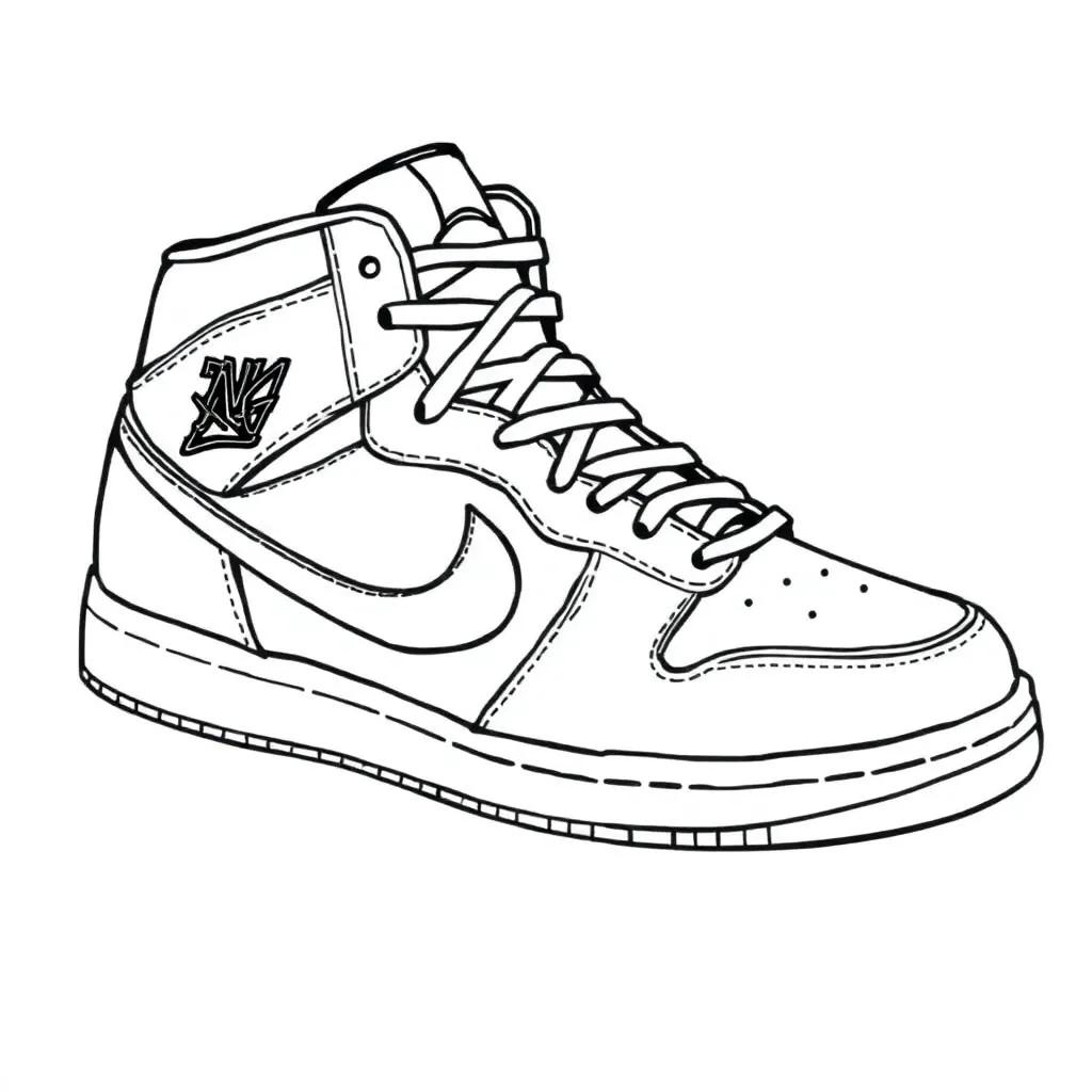 Jordan Shoes Coloring Pages Printable