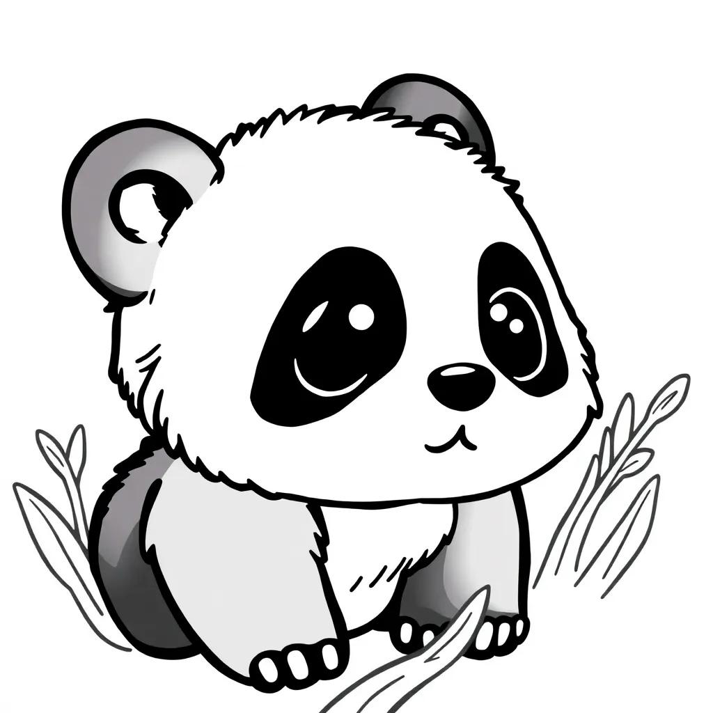 Kawaii Panda Coloring Pages