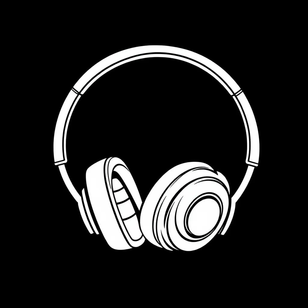 Kawaii Headphones Coloring Pages