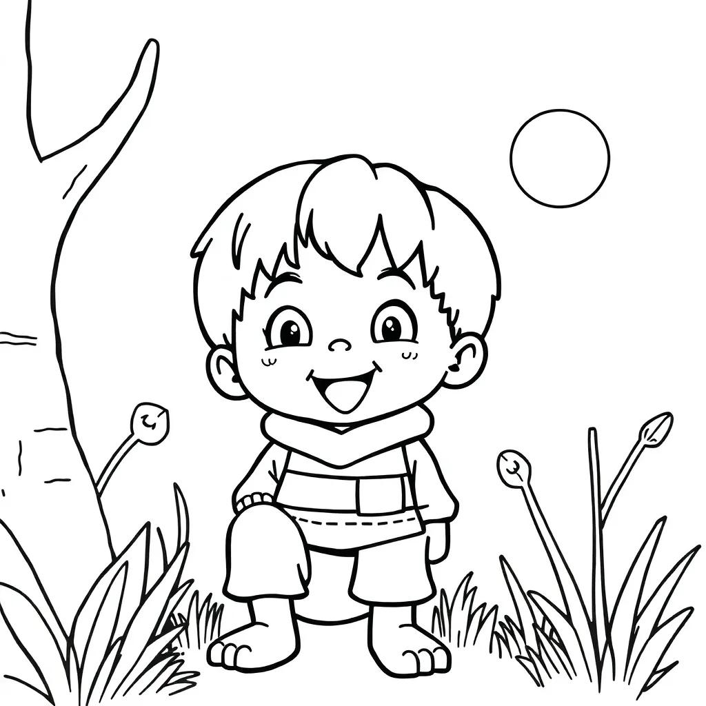 Kids Coloring Book Page
