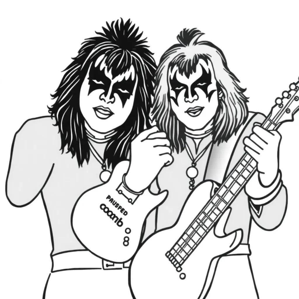 Kiss Band Coloring Pages