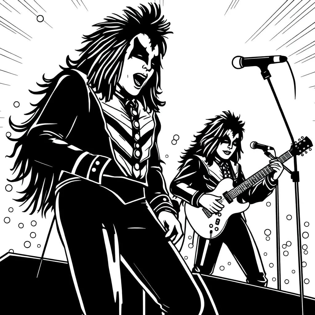 Kiss The Band Coloring Pages