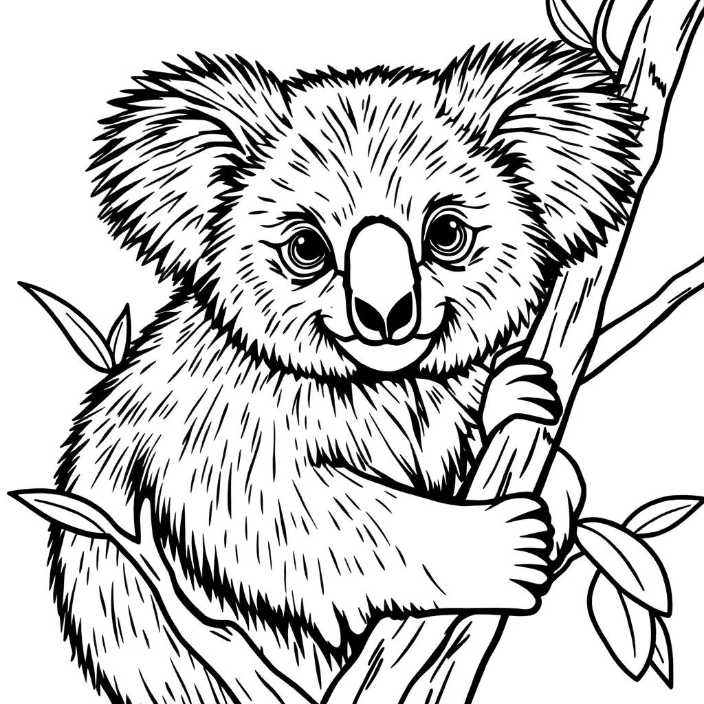 Koala Bear Printable Coloring Pages