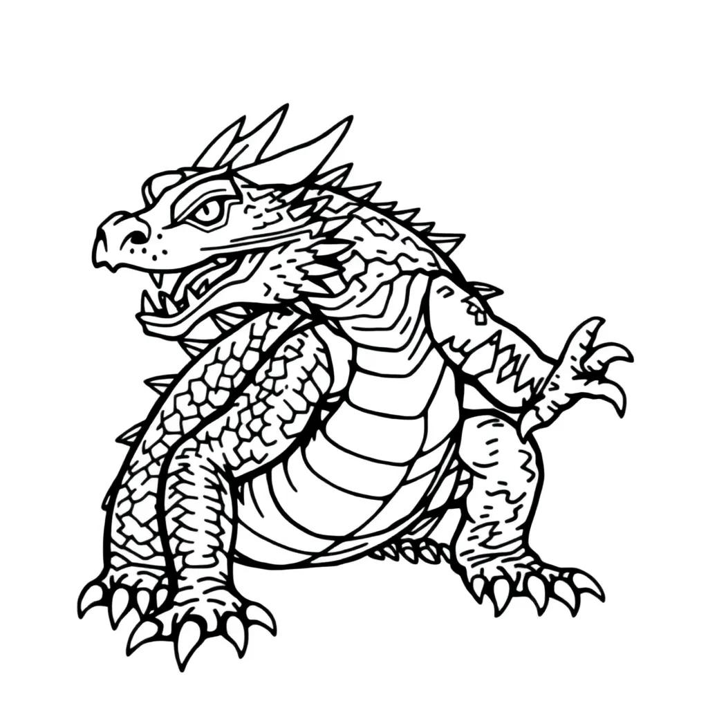Komodo Dragon Coloring Pages Komodo Dragon Coloring Pages