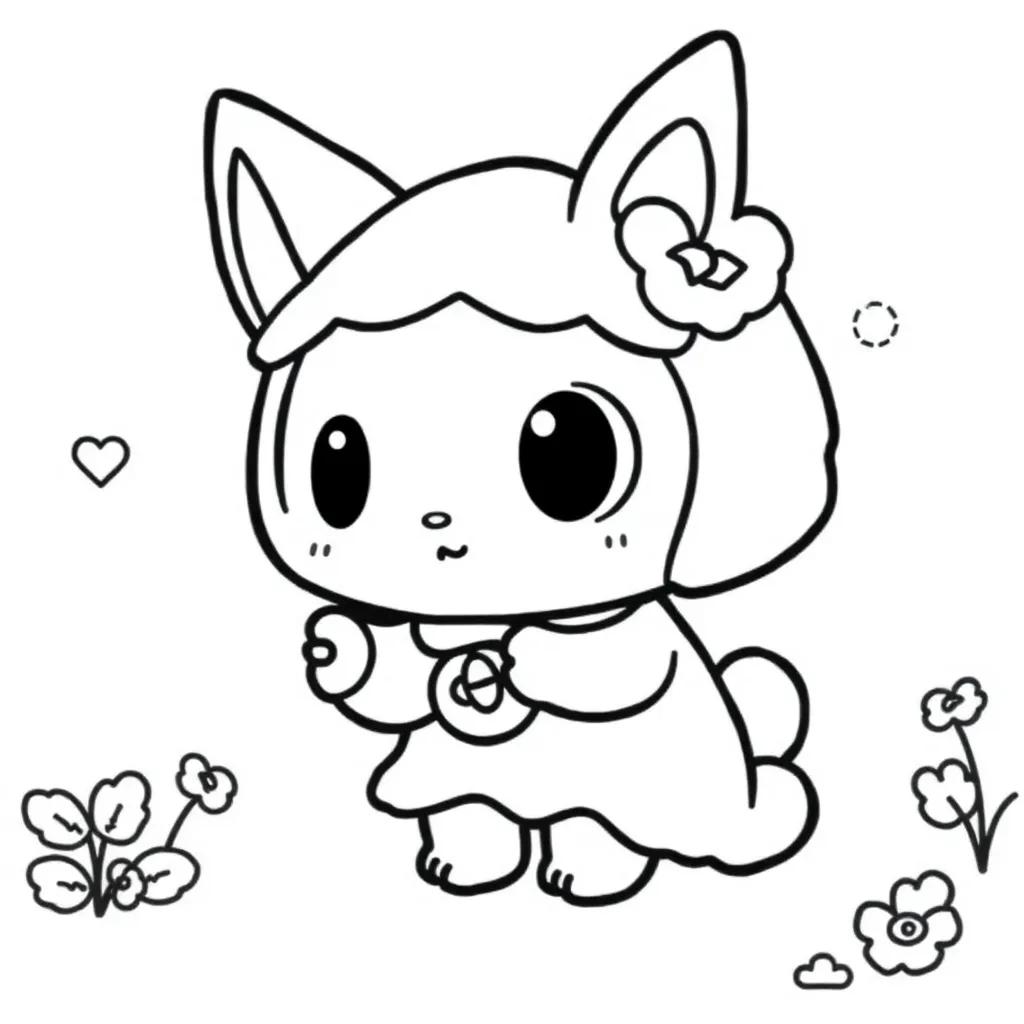Kuromi Sanrio Coloring Pages