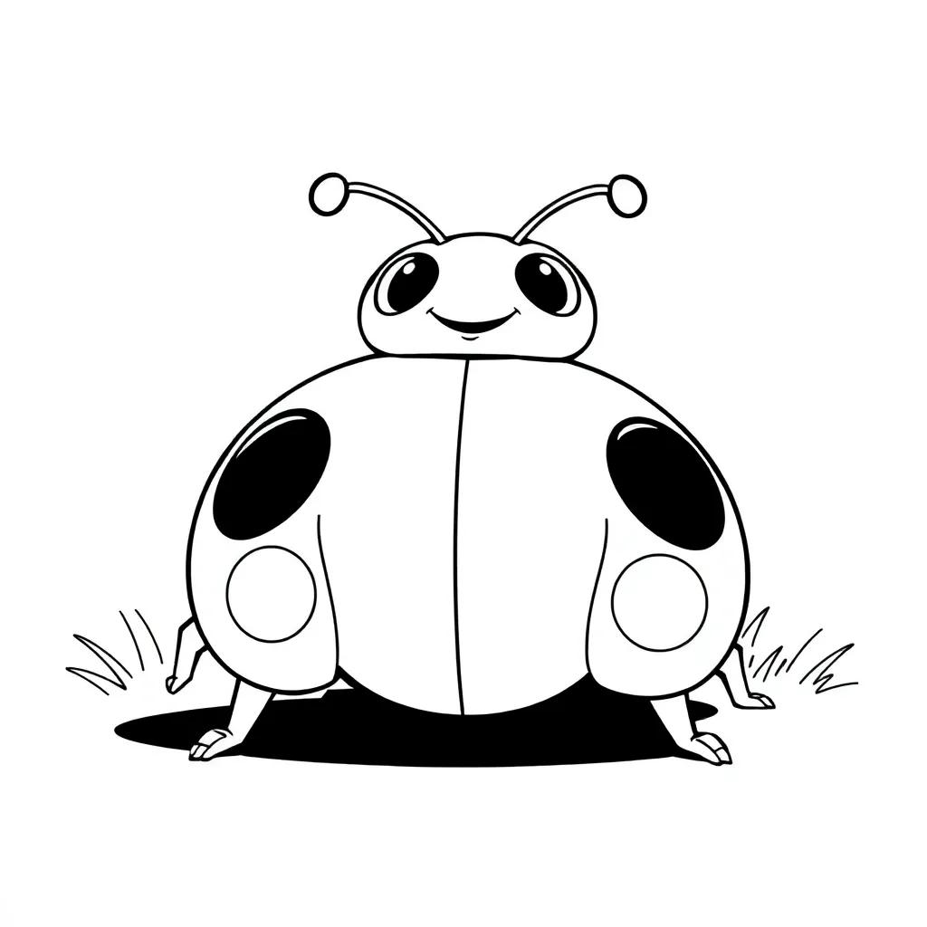 Lady Bug Cartoon Coloring Pages
