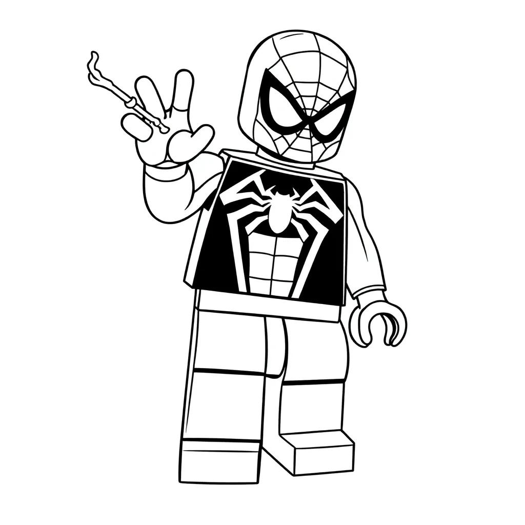 Lego Spiderman Coloring Page