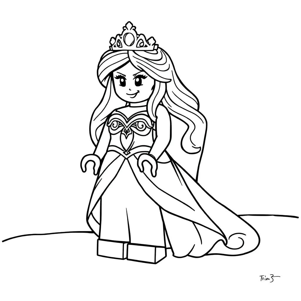 Lego Princess Coloring Pages
