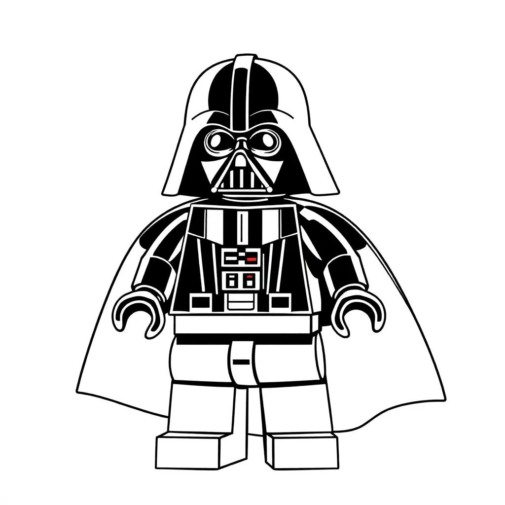 Lego Darth Vader Coloring Page