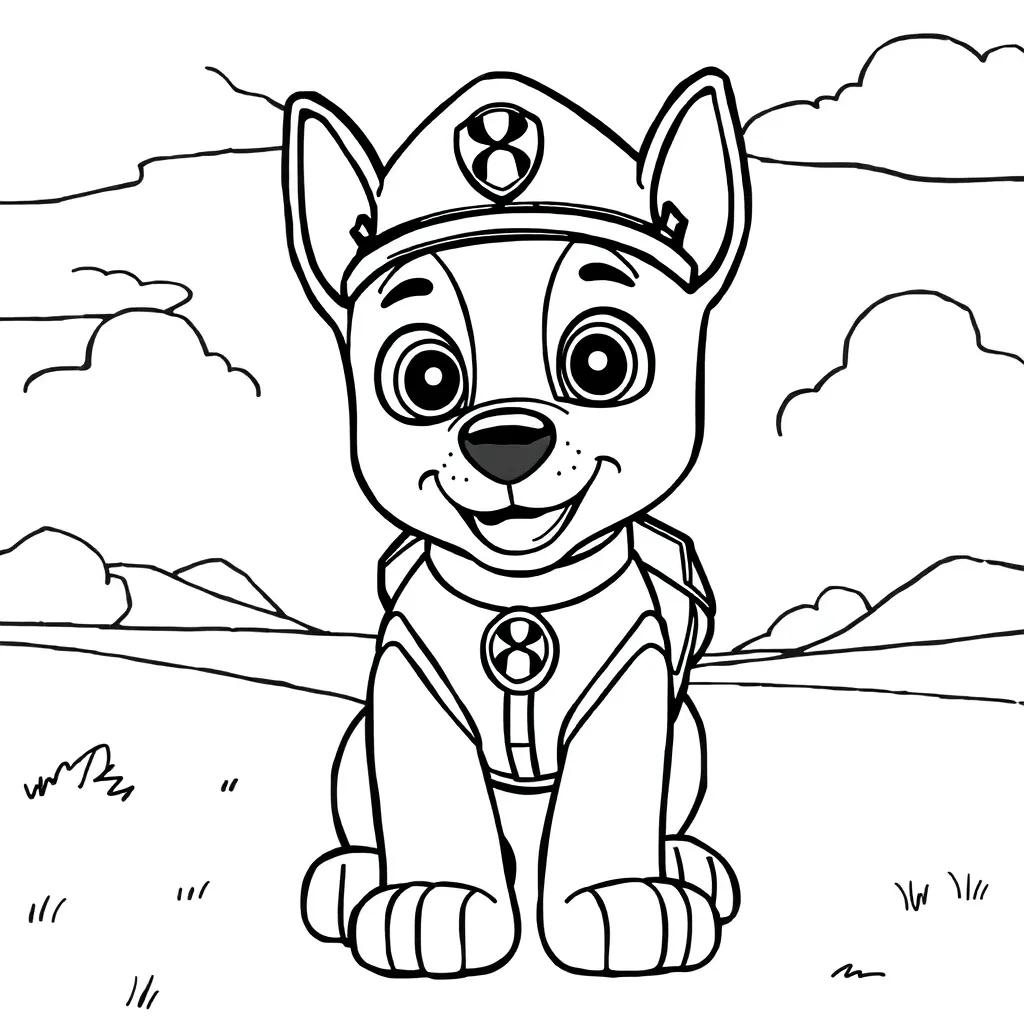 Liberty Paw Patrol Coloring Page