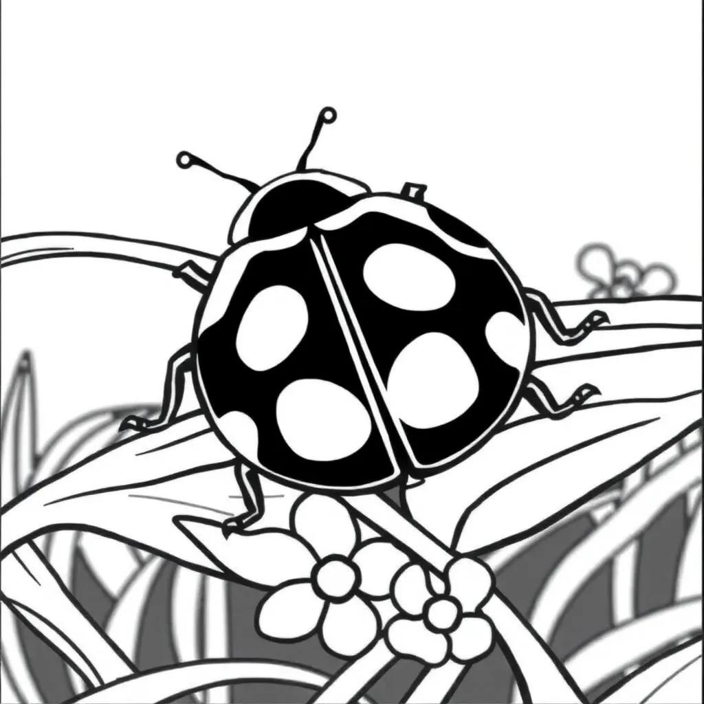 Life Cycle Of A Ladybug Coloring Page