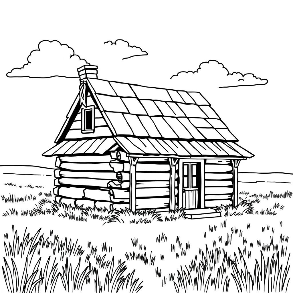 Little House On The Prairie Coloring Page
