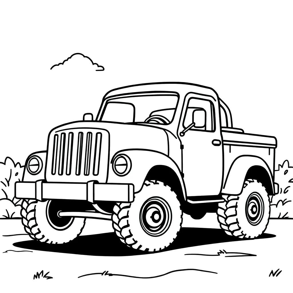 Little Blue Truck Coloring Page