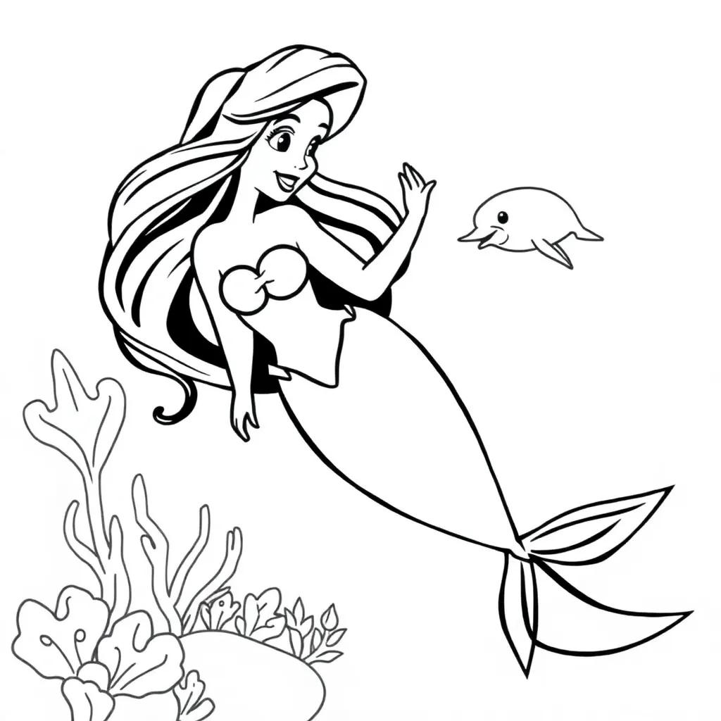 Little Mermaid Coloring Pages Free