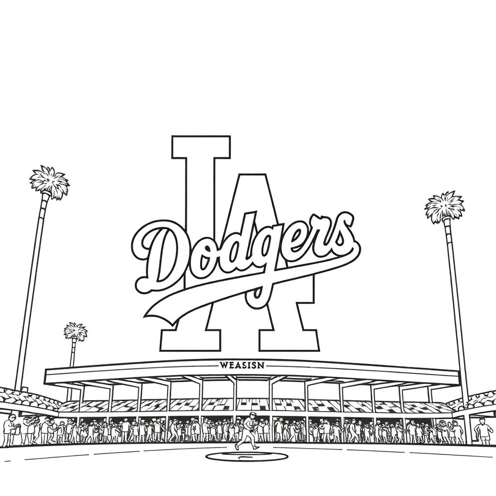 Los Angeles Dodgers Coloring Pages