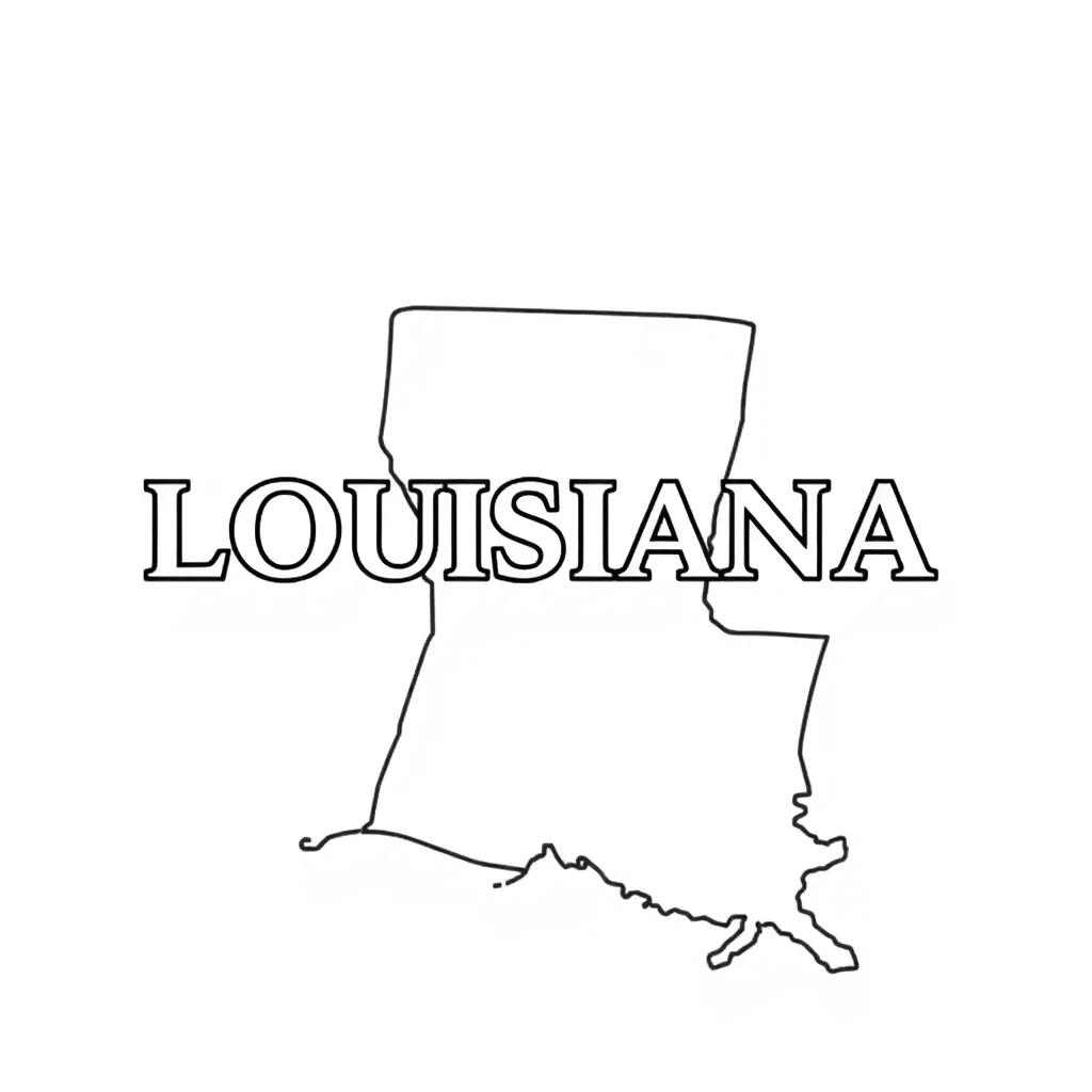 Louisiana State Coloring Page