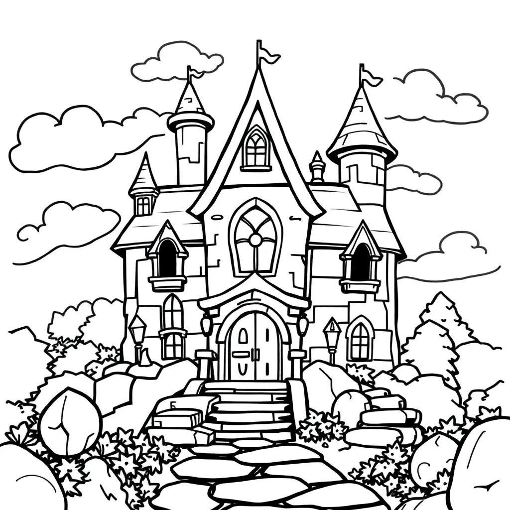 Luigi Mansion Coloring Page